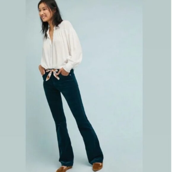 Anthropologie Denim - Pilcro x Anthropologie Corduroy High-Rise Bootcut Pants In Blue Green Size 29